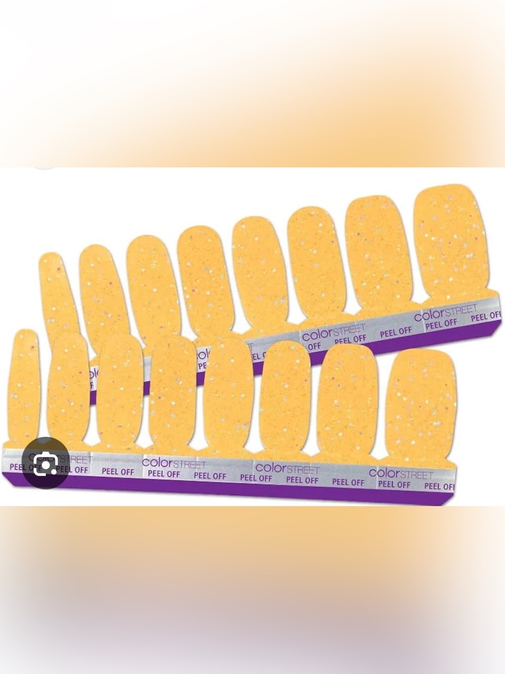 Color Street Yellow/Gold Glitter Nail Strips, Mighty Heroes - NIB